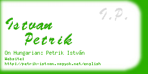 istvan petrik business card
